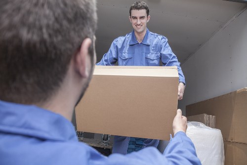 Commercial moving team helping a business relocate in Finchley