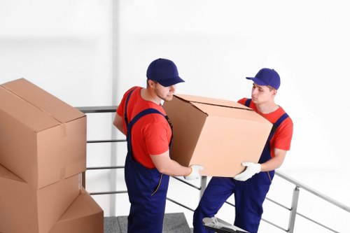 Large truck suited for furniture and boxes during a local house relocation