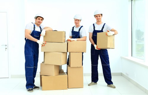 Local removals team handling access and parking on a Finchley street