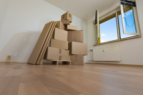 Stairwell access in a Finchley converted flat during a move