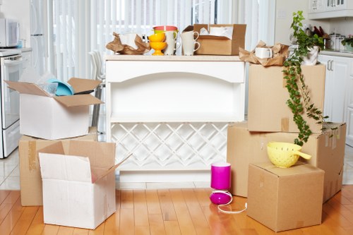 Boxes, wrapping materials, and moving equipment for a Finchley relocation