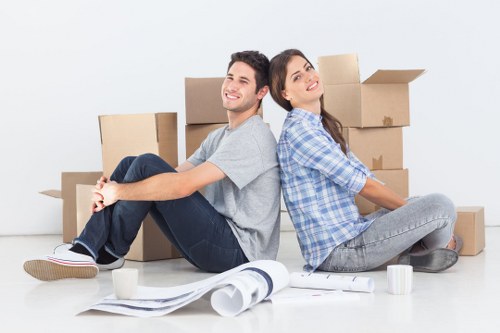 Professional movers coordinating an office transition in Finchley